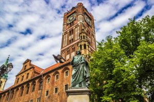 Nicolaus Copernicus statue in Torun, Poland