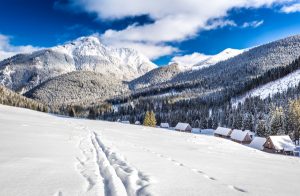 Tatra valley at sunrise in the winter, Tatra Mountains, Poland