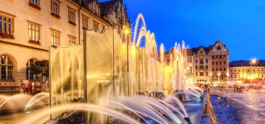 Fountaon on the Market Square in Wrocław