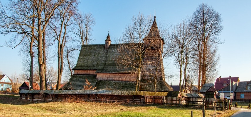 Wooden church in Dębno