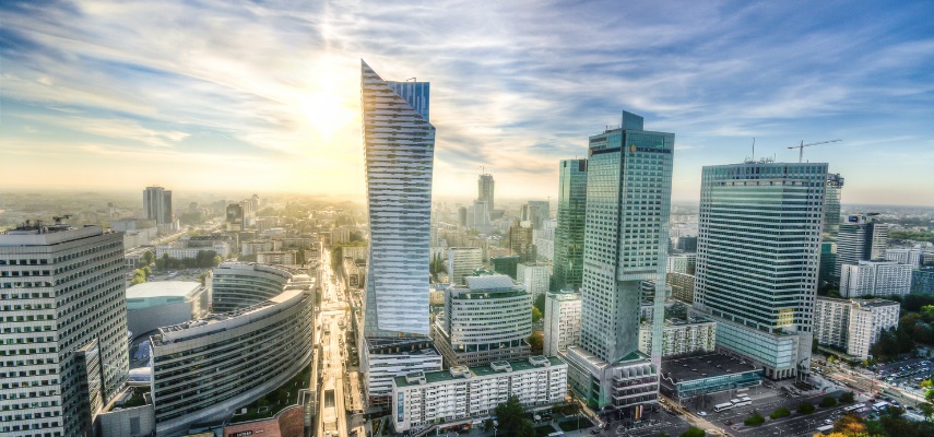 skyscrapers in Warsaw